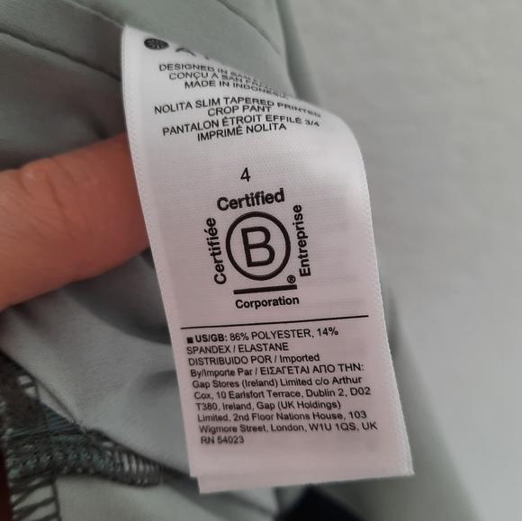 ATHLETA Nolita Slim Tapered Printed Crop Pants 4 - Picture 6 of 6